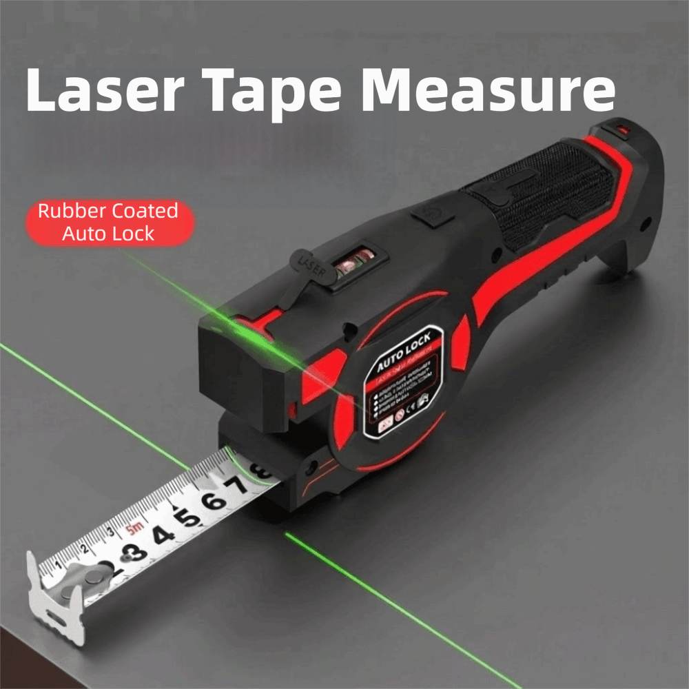 Power Tools Plumbing - 3-in-1 Laser Tape Measure Retractable Rechargeable