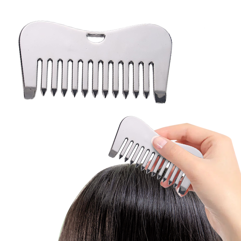 Power Tools Manual - 1pc Metal Massage Comb - Wide-tooth