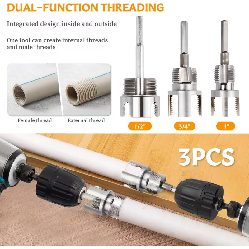 Power Tools Plumbing - Pipe Threading Tool PVC Pipe Threading