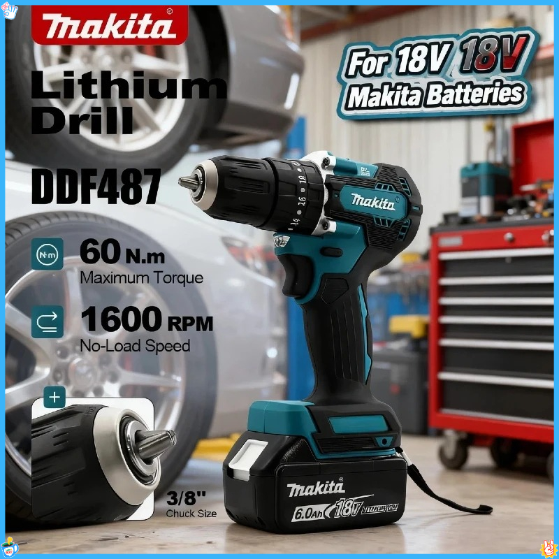 Makita DDF487 18V Electric Dri - Power Tools Impact recension och pris
