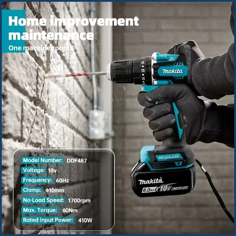 Makita DDF487 18V Electric Dri - Power Tools Impact recension och pris