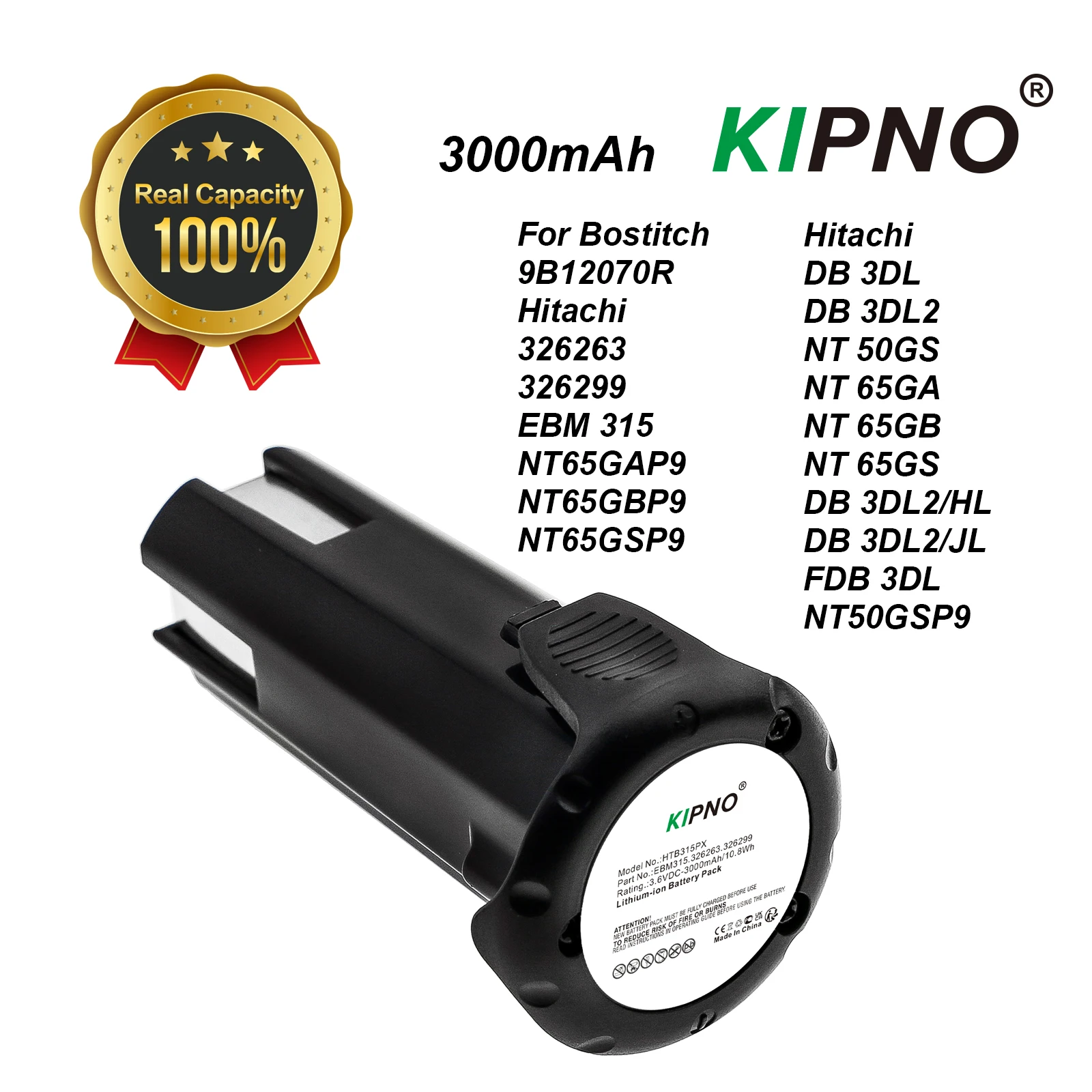 KIPNO 3000mAh Li-ion Replaceme - Power Tools Hitachi recension och pris